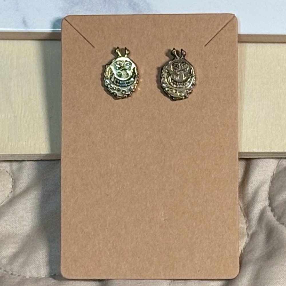 Gold Monsters Earrings